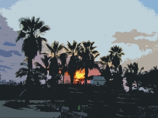 Tropical Sunset 1 – Todos Santos Baja California Sur - Photoshop Abstract